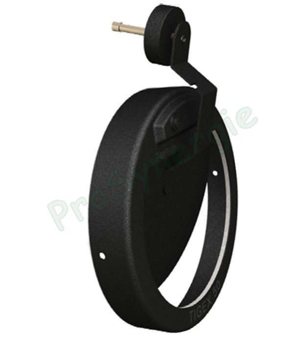 Kit limiteur de tirage conduits fumée acier émaillé noir mat hauteur 30cm (24 cm utile) Ø 97 mm