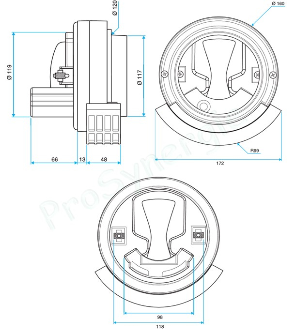 Bouche pour VMC Gaz - Baz Motus 20/75 - 17KW - Ø125 / Ø125mm