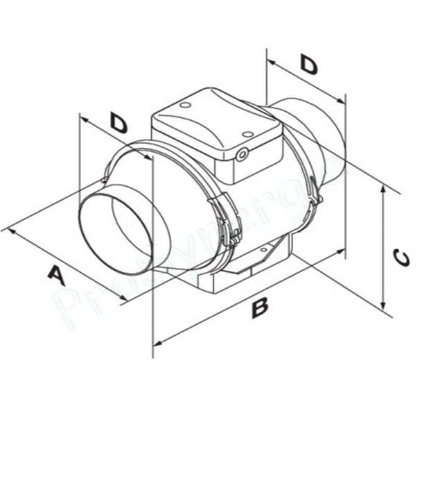 Ventilateur de conduit Aldes In line XS - 2 Vitesses