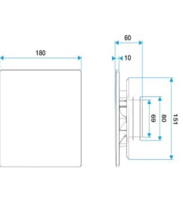 Support seul  Ø 125 mm Noir - pour bouche ColorLINE