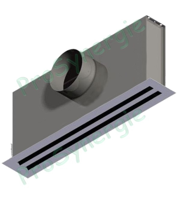 SPS12-G2x160 1800 Plénum isolé + registre montage par étrier