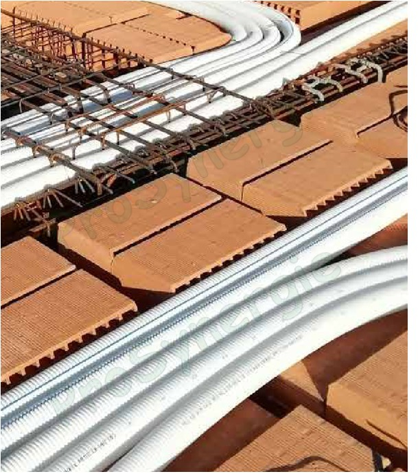 GeoFlexAir - Conduit ventilation anti-statique & bactérien 50 mètres Ø125mm (Øint. 105mm) CR4 (rigidité annulaire kN/m2) paroi int. lisse qualité alimentaire