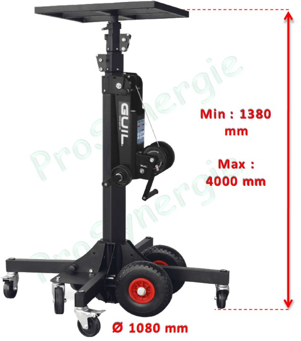 Lève charge Compact Climatisation pour unité extérieure - Hauteur max 4,0m - Charge max 125 kg