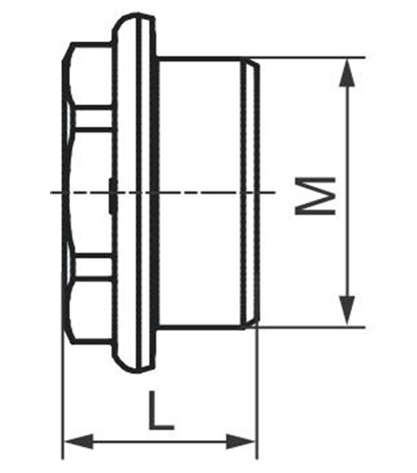 Bouchon radiateur Blanc M Droit Ø 1´´ (26/34) - Ø Collerette 42 mm