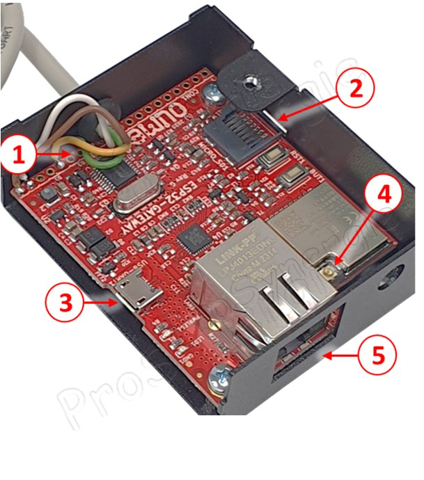 Module connecté LAN V2 (RJ45) + câble L=450mm connecteur 4 pôles pour contrôleur Pelltech (piloter, surveiller, mise à jour soft)