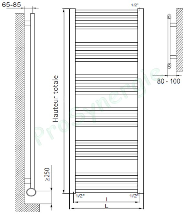 Radiateur Sèche-Serviettes Tubulaires Droits Série MAHANA