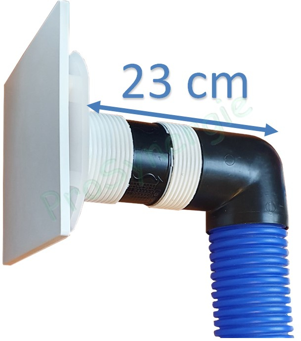 Kit bouche ColorLINE Blanc Ø 80 mm avec Module de régulation et Coude Flexigaine