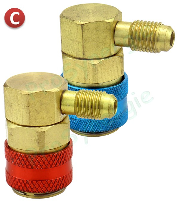 Raccord rapide BP et HP automobile avec ou sans vanne - 1/4´´ SAE