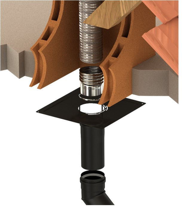 Adaptateur à visser INOX pour flexible Øint/ext 110/116mm - Ø100mm Mâle