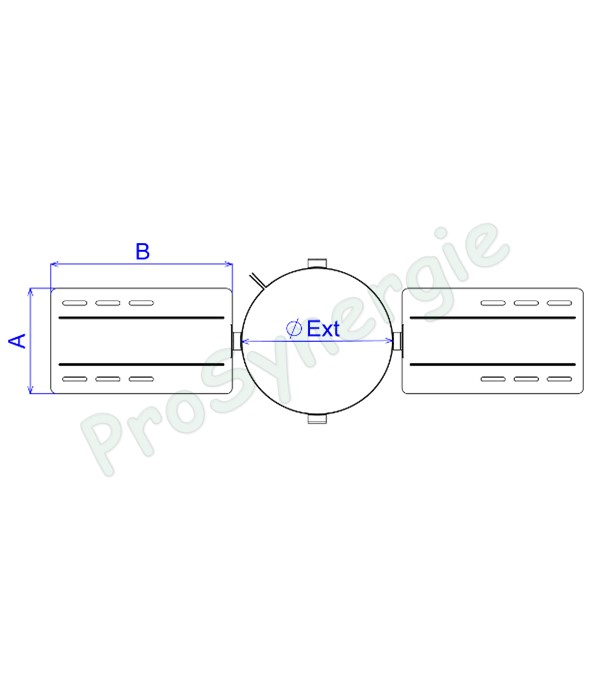 Support au Toit (charpente) Galva pour tuyau de fumée simple ou isolé Øext 280mm