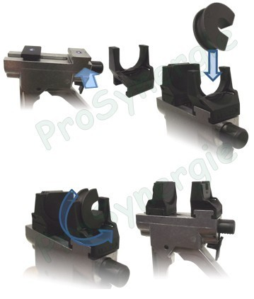 Sertisseuse axiale PER à glissement avec accessoires pour Ø 16-20-25-32 mm