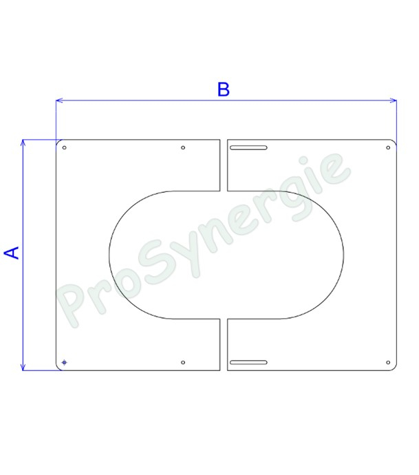 Plaque de Finition Inox 0° à 30° Pour conduit isolé  Øext 125mm   Laqué Noir