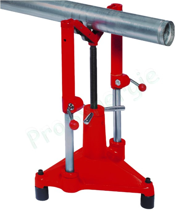 Support de tube à rouleaux à hauteur réglable pour appareil à rainurer ou à fileter - Capacité maxi 12´´