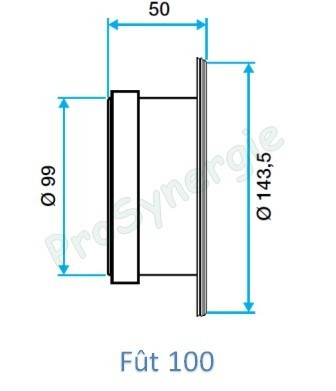 Fût Ø125mm - joint - Bap´Si (Twin) Bahia Curve
