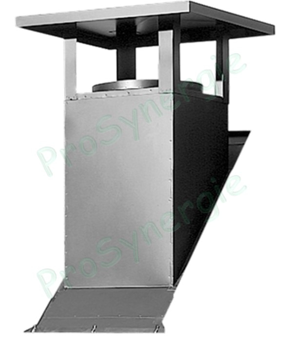STD - Sortie de toit esthétique Ø 200 et 315 mm - Tuile RAL 8004 - Avec embase 370x370 mm