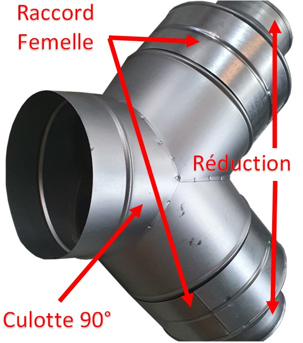 RF - Raccord Femelle Galva - Ø  500 mm