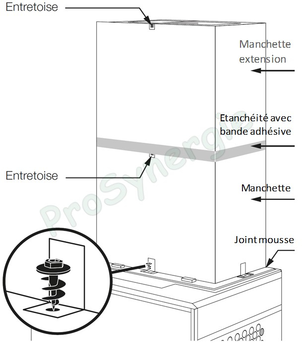 Manchette de connection unité intérieure et raccordement Plénum pour T.One Aqua Air