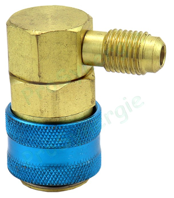 Raccord rapide automobile - BP - Basse Pression - Sans Vanne - Coudé - Mâle 1/4´´ SAE