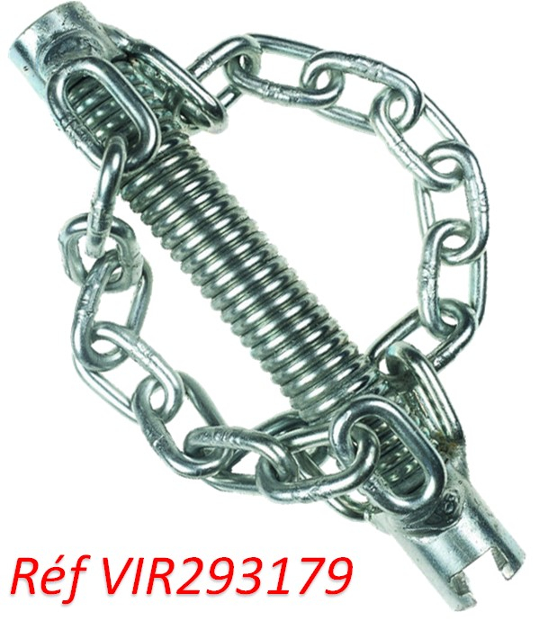 Batteur à chaîne pour section de câble Ø 16 ou 22 mm de déboucheur Val 96QC et Val 95