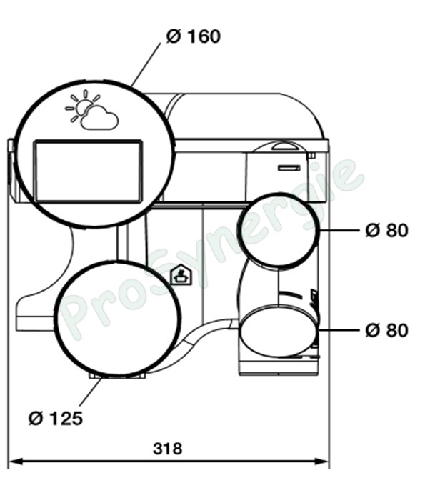 Kit VMC EasyHome Hygro Premium MicroWatt HP comprenant Moteur, Bouche cuisine elec, Salle de bain et WC + accessoires racc.