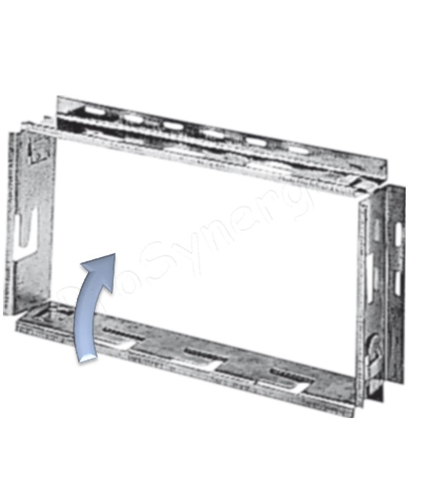 CCAZ - Cadre de grille intérieure type GADD, LaxH d´encastrement = 200x150