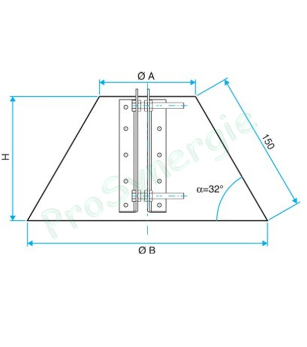Bavette d´étanchéité Galva - Ø 710 mm