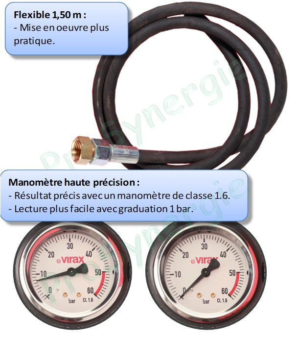 Pompe d´épreuve manuelle compacte (levier Soft Touche) cuve 10 litres pression 100 bars