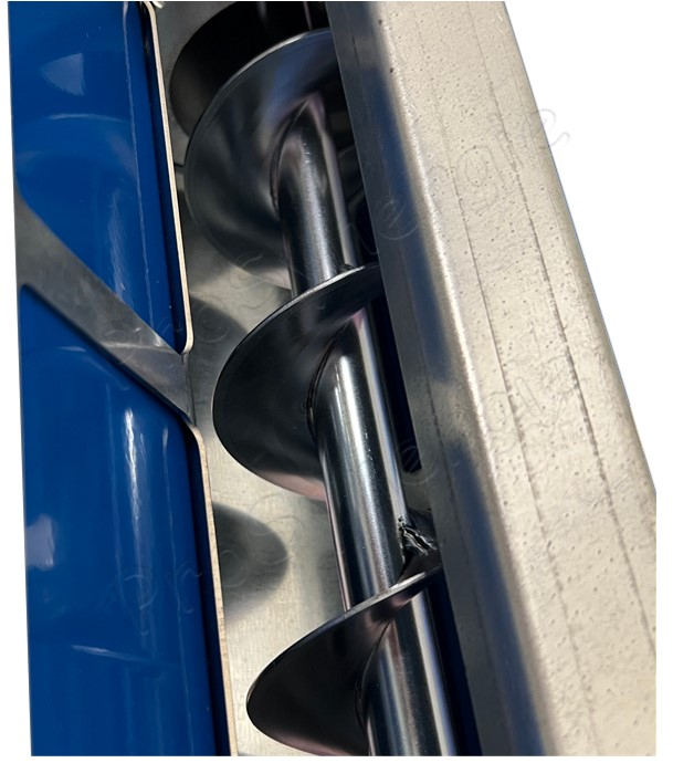 HD Matic - Cassette d´extraction avec vis de débourrage motorisée long. x larg. x haut. = 323x323x167 mm 230 Vac 370 W raccord (aspir. + retour) Ø 50 mm - extraction pneumatique de granulés sous un silo