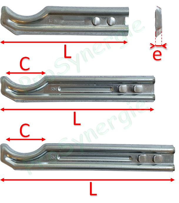 Support plat galvanisé à sceller pour radiateurs - Longueur 26 cm