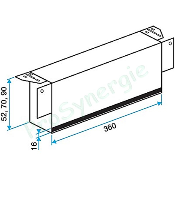 MHF - Manchon de Haut de Fenêtre Standard pour entrée d´air - 90x50 mm