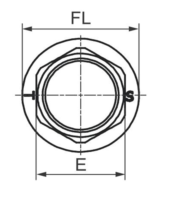 Bouchon radiateur M Gauche Ø 1´´ (26/34) - Ø Collerette 48 mm