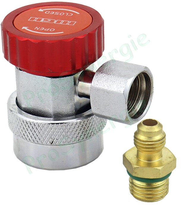 Raccord rapide automobile - HP - Haute Pression - Avec Vanne - Mâle et Femelle 1/4´´ SAE
