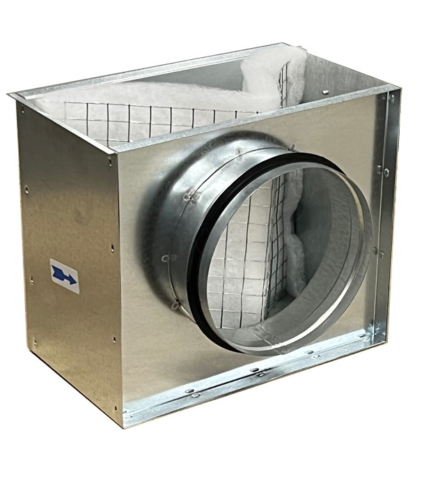 Caisson filtration traitement d'air Galva (HxLxP = 206x229x154mm) piquages Ø125mm + filtre G4