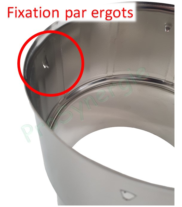 Té de tubage Equerre à 90° avec purge - Pour tubage Ø 100/106 - Inox 304 - Piquage Femelle Ø 100 mm