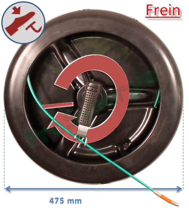 FLEXONET 15/7 - 15 m - Enrouleur et Fibre de ramonage Ø 7mm  (inclus hérissons PVC de Ø 80/110/125 mm)