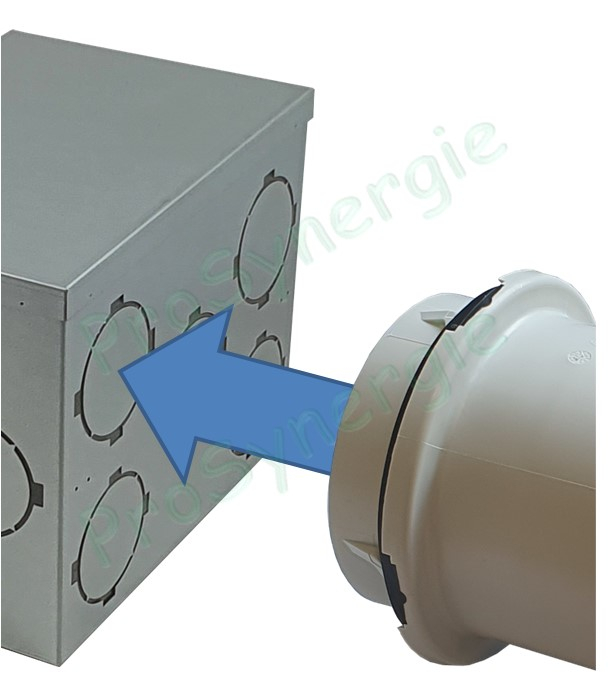 Raccord pour caisson de répartition Optiflex/Flexigaine Ø 90 mm  - Réseau Ventilation Optiflex Rond
