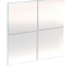 Vitre brisable en verre ou en plexiglass (avec faiblesse, rainure en croix) pour coffret de sécurité  sous verre dormant