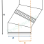 Efficience - Coude Intérieur, Galva/Inox, (Øint/ext = 80/180 à 200/300 mm)