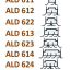 Diffuseur d´air à fentes en longueur avec registre - Aluminium Série ALD 610 et 620