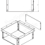 Cassette double connection latérale long. x larg. x haut. = 323x323x160 mm  - pour extraction pneumatique de granulés sous un silo