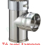 Té tubage inox avec purge TPI pour conduit flexible