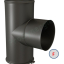 Kit raccordement 2x 45° Email Noir Mat télescopique (hauteur réglable de 1.57 à 2.07 mètres) dessus de poêle Ø 180 mm sur conduit existant plafond avec limiteur de tirage