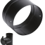 Kit raccordement 2x 45° Email Noir Mat télescopique (hauteur réglable de 1.57 à 2.07 mètres) dessus de poêle Ø 153 mm sur conduit existant plafond avec limiteur de tirage