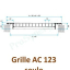 AC 123 F3 - Grille Maille fixes -  800 x 300 mm - Finition alu anodisé