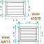 Volet de surpession d´air - Volets anti-retour - Type AVF/ANF/ATO 75