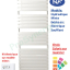 Hita - Sèche serviette (RAL 9016) chauffage central mixte (élec.) HxL = 1290x500mm - Puissance = 477W (élec. 300W)
