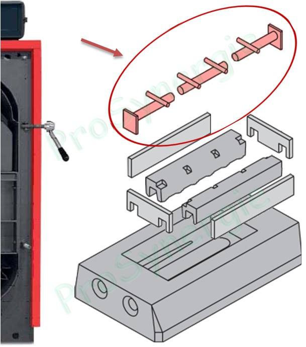 Jeu de grilles (barreaux) en acier pour T3/TS3/Airex et G3 50