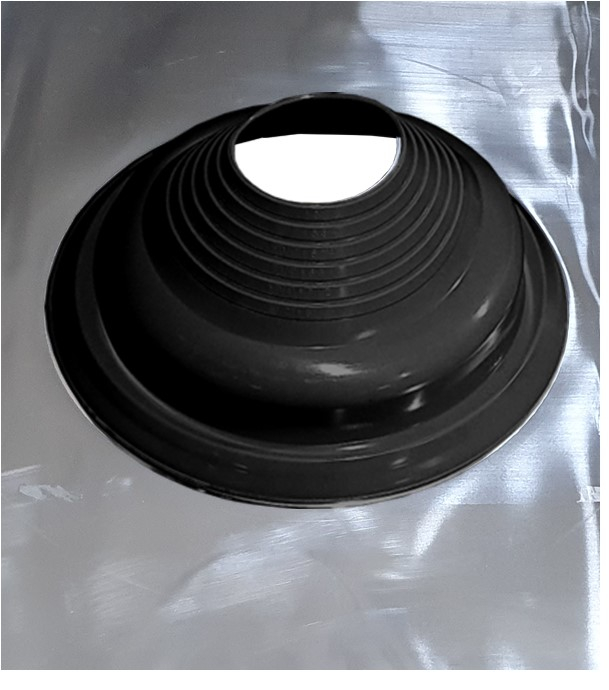 Etanchéité souple SolFlexe Alu EPDM (115°C maxi) n°3 - Ø 110 à 200 mm - Avec embase aluminium - Pour sortie de toiture