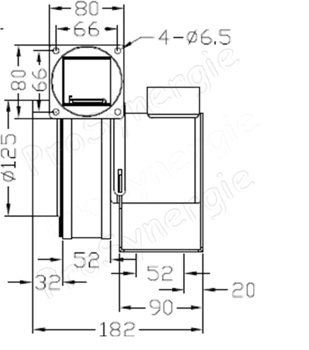 Ventilateur d´air centrifuge 230/380V 50W pour Brûleur granulé Burnit Pellet et chaudière 70 à 110KW - Centrifugal Blower