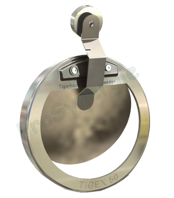 Kit limiteur de tirage Inox raccordement anti bistre sur buse mâle départ d'insert Ø 150 mm vers flexible Ø 150/156 (int./ext.)